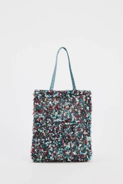 ZARA Malas^MINI SHOULDER BAG COM BEADING Azul