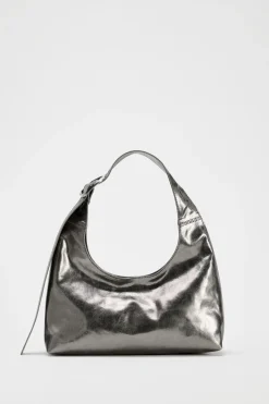 ZARA Malas^MINI SHOULDER BAG EFEITO METALIZADO Prata