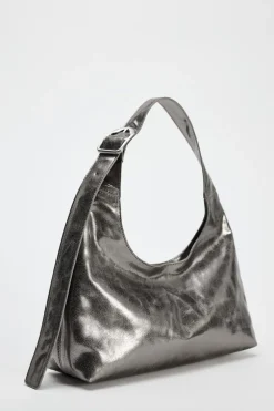 ZARA Malas^MINI SHOULDER BAG EFEITO METALIZADO Prata