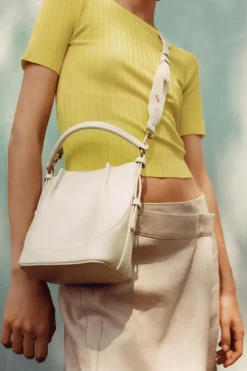 ZARA Malas^MINI SHOULDER BAG PESPONTO Cru