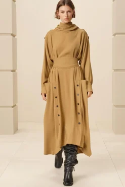 ZARA Vestidos^MLT BTTN DRSS 14 torrado