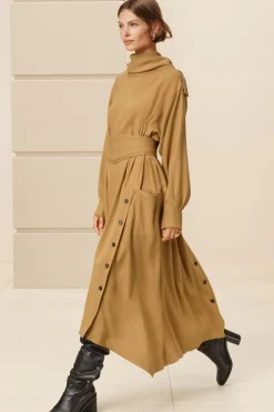 ZARA Vestidos^MLT BTTN DRSS 14 torrado
