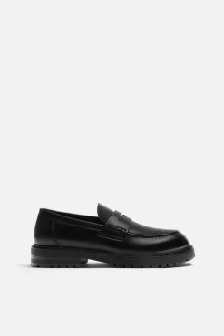 ZARA Vestuário De Inverno|Sapatos^MOCASSIM VESTIR MÁSCARA Preto