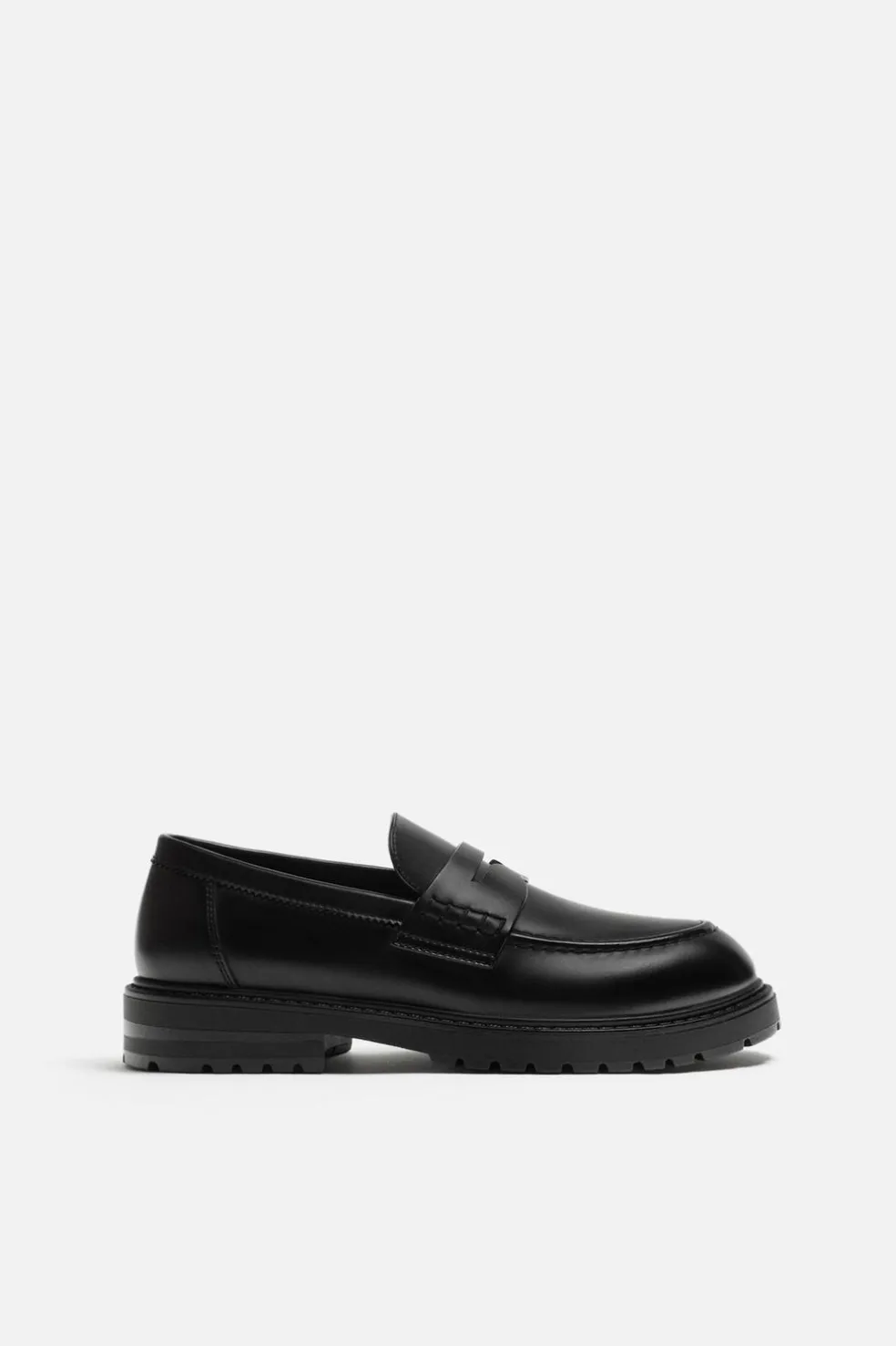 ZARA Vestuário De Inverno|Sapatos^MOCASSIM VESTIR MÁSCARA Preto
