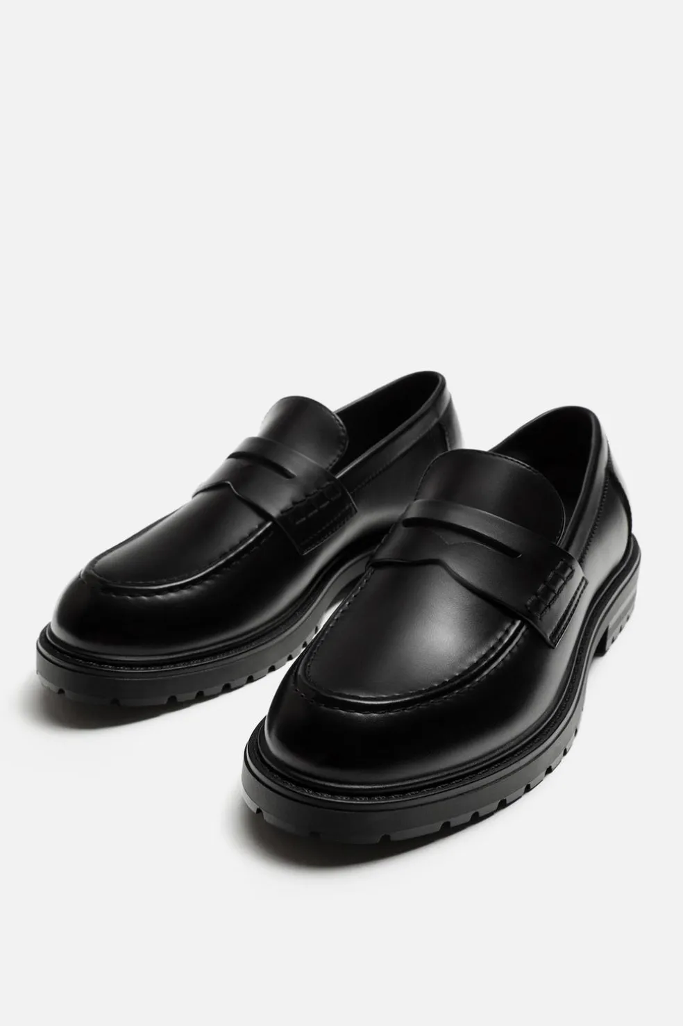 ZARA Vestuário De Inverno|Sapatos^MOCASSIM VESTIR MÁSCARA Preto