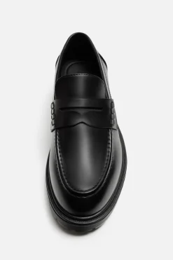 ZARA Vestuário De Inverno|Sapatos^MOCASSIM VESTIR MÁSCARA Preto