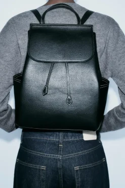 ZARA Malas^MOCHILA ABA Preto