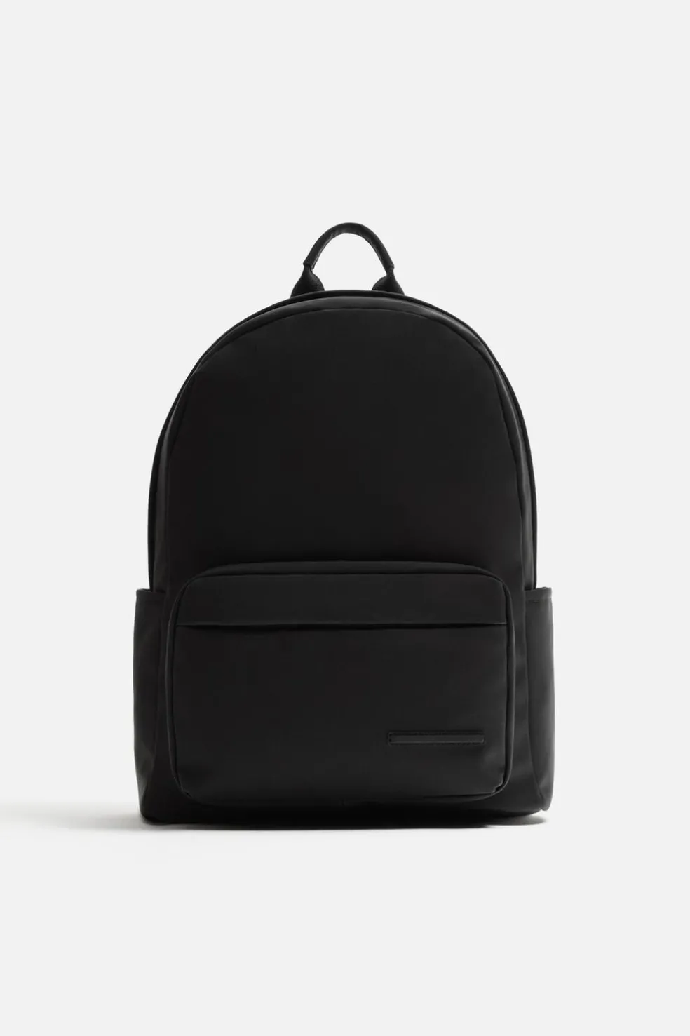ZARA Vestuário De Inverno|Malas / Mochilas^Mochila Em Efeito De Caucho Preto