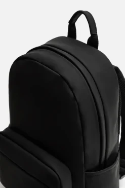 ZARA Vestuário De Inverno|Malas / Mochilas^Mochila Em Efeito De Caucho Preto