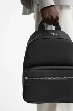 ZARA Malas / Mochilas^MOCHILA TEXTURA Preto