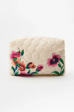 ZARA Malas|Acessórios / Bijuteria^NECESSAIRE ACOLCHOADA BORDADA Cru