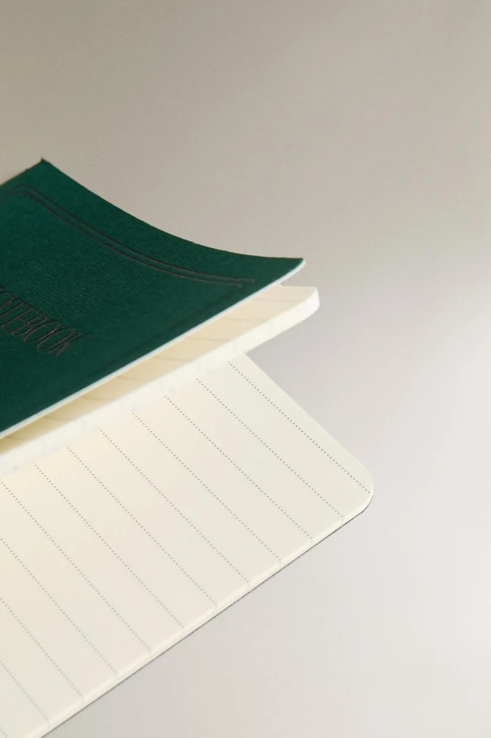 ZARA Presentes Para O Lar|Presentes Para O Lar^PACK CADERNOS CAPA MOLE (PACK DE 3) Verde