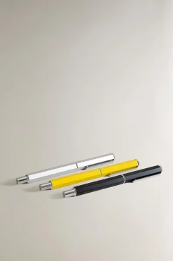 ZARA Presentes Para O Lar|Presentes Para O Lar^PACK CANETAS METAL PAPELARIA (PACK DE 3) preto/amarelo