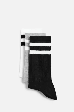 ZARA Acessórios^PACK DE 3 MEIAS FAIXAS vários