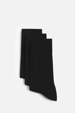 ZARA Acessórios^PACK DE 3 PARES DE MEIAS COMBINADAS Preto