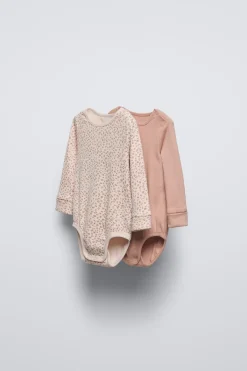 PACK DE DOIS BODIES COM NERVURAS-ZARA Best Sale