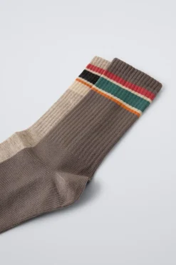 PACK DE DOIS PARES DE MEIAS COM BANDAS-ZARA Cheap