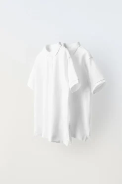 PACK DE DUAS CAMISOLAS TIPO POLO PIQUÉ-ZARA Discount