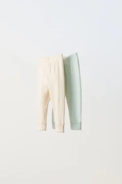 PACK DE DUAS LEGGINGS COM NERVURAS-ZARA Online