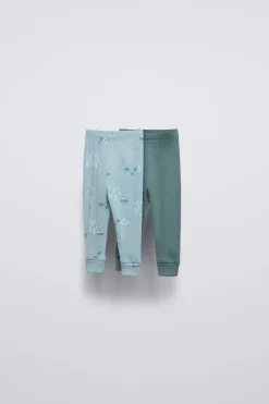 PACK DE DUAS LEGGINGS COM NERVURAS-ZARA Flash Sale