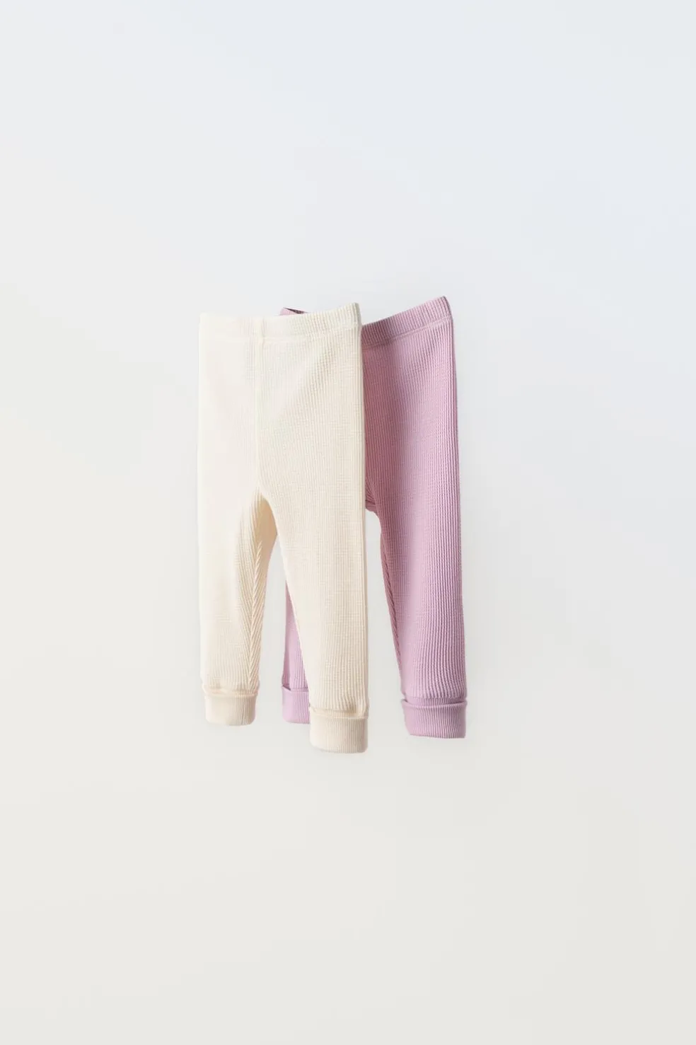 PACK DE DUAS LEGGINGS EFEITO DE WAFFLE-ZARA Clearance