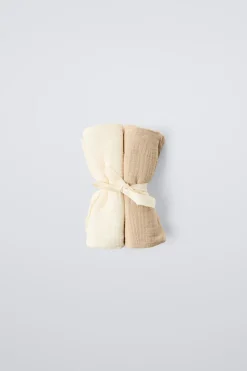 PACK DE DUAS MUSSELINAS LISAS-ZARA Hot