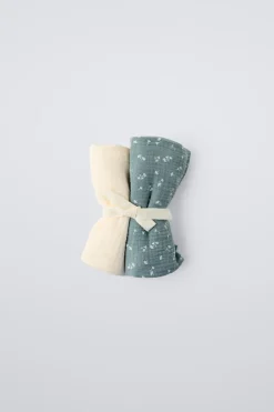 PACK DE DUAS MUSSOLINAS FOLHAS-ZARA Discount