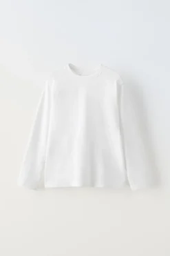 PACK DE DUAS T-SHIRTS LISAS DE MANGA COMPRIDA-ZARA Fashion