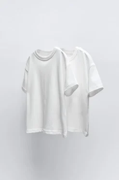 PACK DE DUAS T-SHIRTS LISAS-ZARA Hot