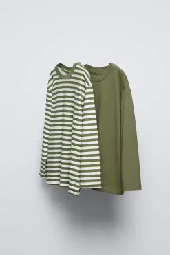 PACK DE DUAS T-SHIRTS RISCAS-ZARA Flash Sale