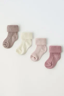 PACK DE QUATRO PARES DE MEIAS CORES-ZARA Hot