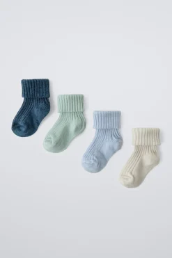 PACK DE QUATRO PARES DE MEIAS CORES-ZARA Cheap