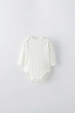 PACK DE TRÊS BODIES DE MANGA COMPRIDA ESTAMPADOS-ZARA Fashion