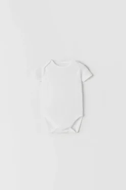 PACK DE TRÊS BODIES DECOTE REDONDO E MANGA CURTA-ZARA Online