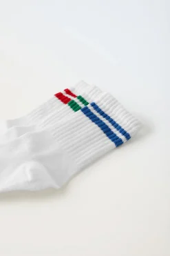 PACK DE TRÊS MEIAS COMPRIDAS COM BANDAS DESPORTIVAS-ZARA Best