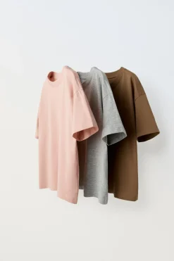 PACK DE TRÊS T-SHIRTS LISAS-ZARA Best