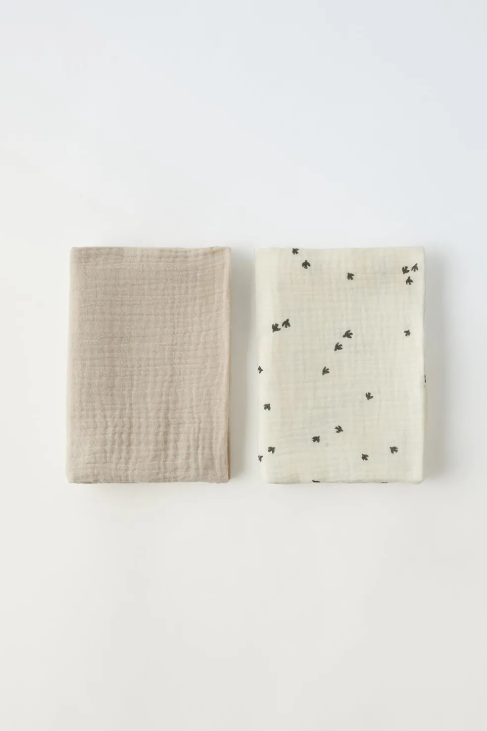 PACK DUAS MUSSELINAS LISA E ESTAMPADA-ZARA Best Sale