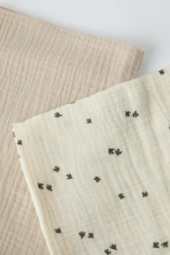 PACK DUAS MUSSELINAS LISA E ESTAMPADA-ZARA Best Sale