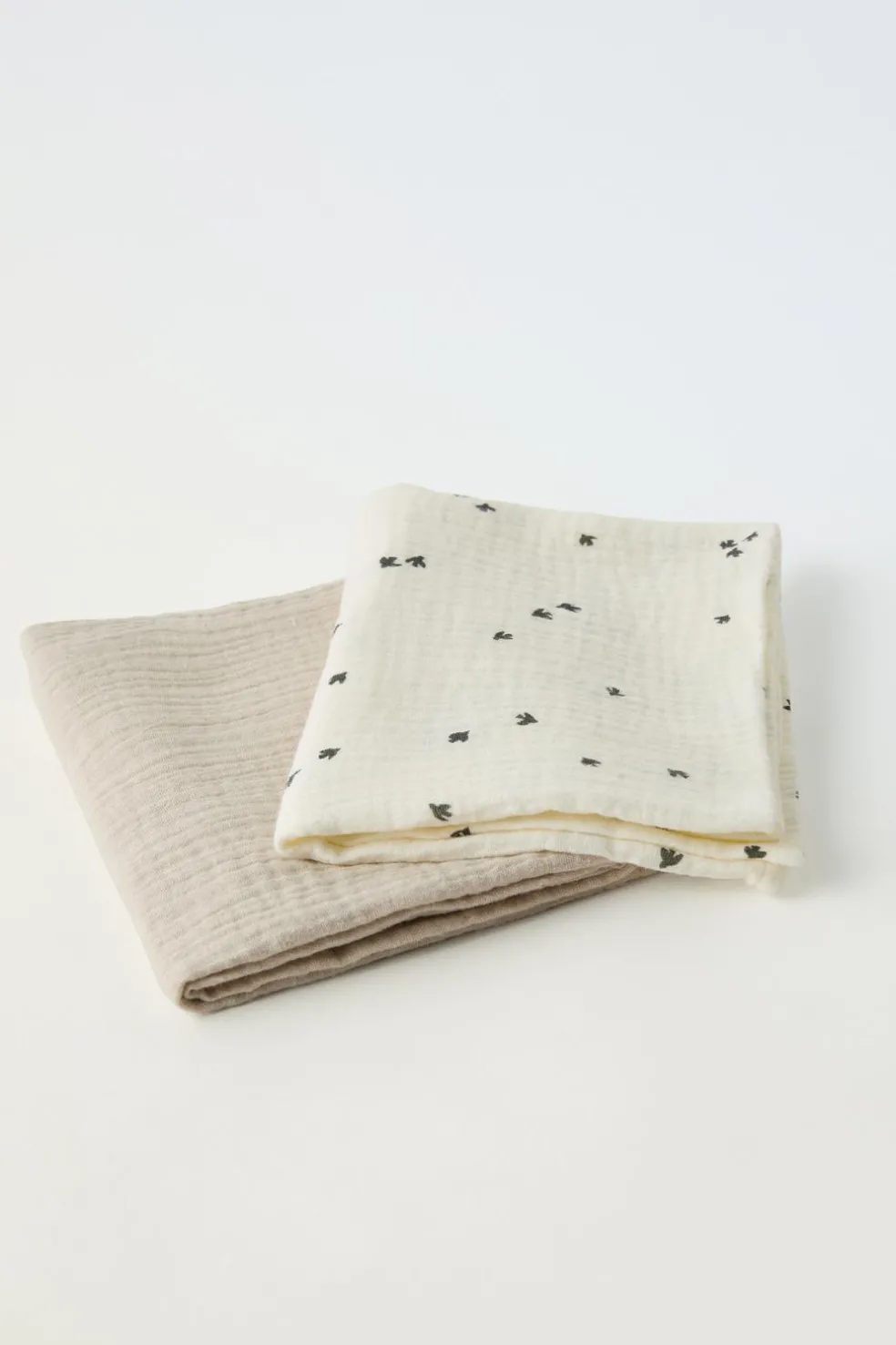 PACK DUAS MUSSELINAS LISA E ESTAMPADA-ZARA Best Sale