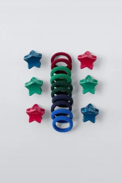 PACK ELÁSTICOS E PINÇAS ESTRELA-ZARA Outlet