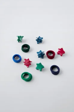 PACK ELÁSTICOS E PINÇAS ESTRELA-ZARA Outlet
