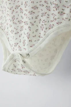 PACK OF FIVE FLORAL BODYSUITS-ZARA Hot