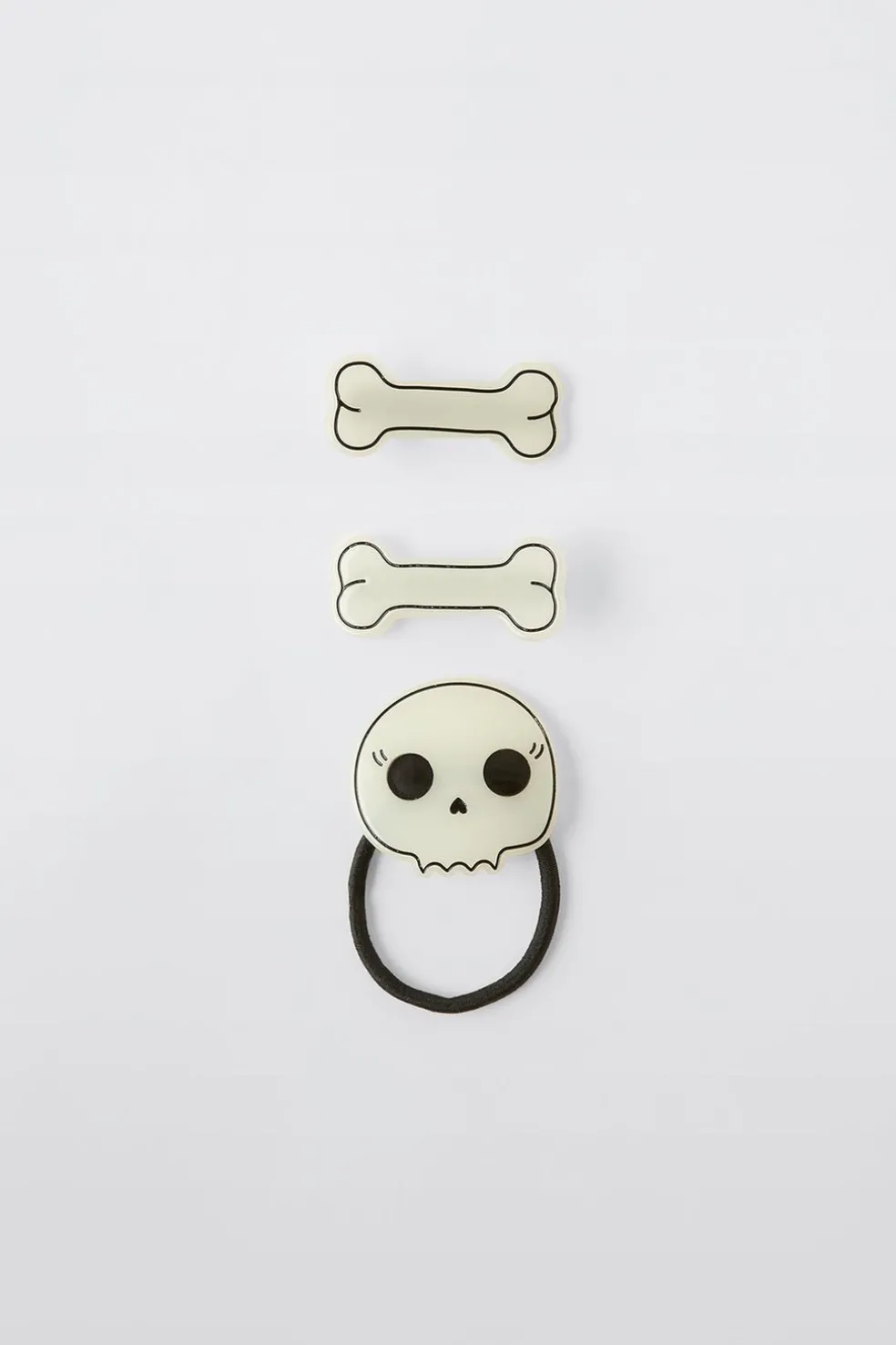 PACK SCRUNCHIE CAVEIRA E PINÇAS OSSOS GLOW IN THE DARK-ZARA Sale