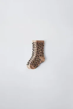 PACK TRÊS PARES DE MEIAS ANIMAL PRINT-ZARA New