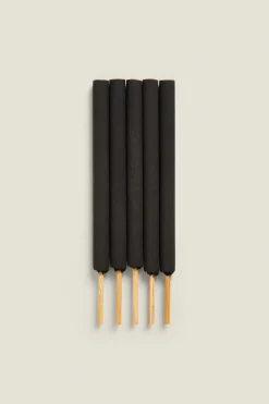 ZARA Fragrâncias Para Casa|Fragrâncias Para Casa^PACK VARINHAS DE INCENSO AROMÁTICAS LEATHER AMBER (PACK DE 5) Preto