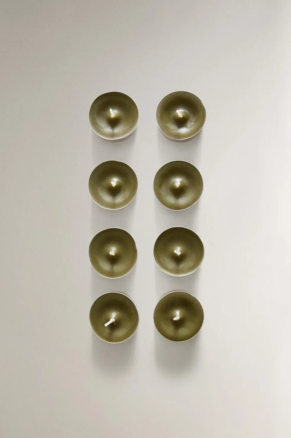 ZARA Fragrâncias Para Casa|Fragrâncias Para Casa^PACK VELAS AROMÁTICAS TEALIGHT CHIMNEY (PACK DE 8) Verde