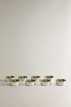 ZARA Fragrâncias Para Casa|Fragrâncias Para Casa^PACK VELAS AROMÁTICAS TEALIGHT CHIMNEY (PACK DE 8) Verde