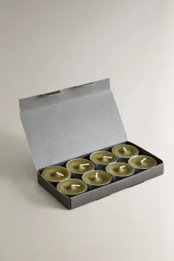 ZARA Fragrâncias Para Casa|Fragrâncias Para Casa^PACK VELAS AROMÁTICAS TEALIGHT CHIMNEY (PACK DE 8) Verde