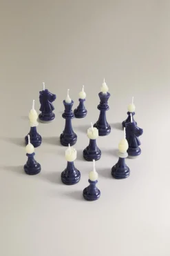 ZARA Presentes Para O Lar|Presentes Para O Lar^PACK VELAS DECORATIVAS XADREZ (PACK DE 12) Branco / Preto