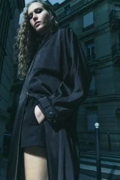 ZARA Sobretudos / Anoraques|Blusões^PARKA COM CAPUZ ZW COLLECTION Preto